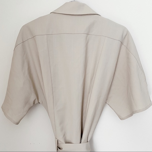 Envelope 1976 Casablanca Jumpsuit Romper Beige Tan Wool Net-A-Porter 38 6 8 S M - Picture 5 of 14